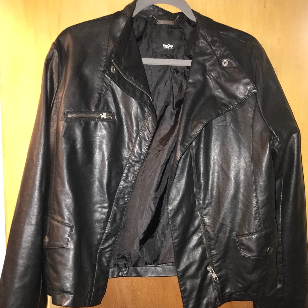 Pleather Bomber Jacket